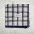 Vintage cotton plaid square scarf featuring delicate lace edge for elegant daily wear - 42#