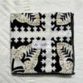 Korean style pure cotton small square scarf vintage floral neckerchief hair band. - Code 45