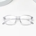Clear TR90 anti-blue light optical glasses frame for daily study and work use detail view. - Transparent Gray