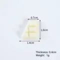Mini simulated half white chocolate model PVC DIY dessert accessory miniature food toy - Off-White