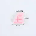 Mini pink chocolate half block PVC cabochon DIY charm food model sweet dessert accessory - Pink