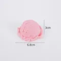 Pink PVC simulation ice cream ball model prop, compact size 6.8x3cm for display decoration. - Pink