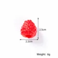 Artificial simulation raspberry model fake fruit blackberry miniature DIY toy photography props - Large Raspberry / 2.5cm / Red