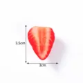 PVC simulation half strawberry model fake fruit ornament for birthday cake decoration props - 3.5cm Half Ripe Strawberry