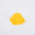 PVC simulation ice cream scoop model, yellow food play dessert accessory for display. - Yellow