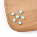 Mini PVC star candy cabochons cute resin flatback charms for DIY craft slime decor 50pc - Blue