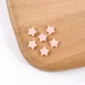 Mini PVC star candy charms, pink five-pointed star food miniatures for DIY crafts and dollhouse. - Pink