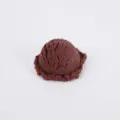 Brown PVC simulation chocolate ice cream scoop model, realistic food play accessory props 1pc - Coffee