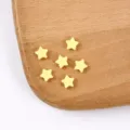 Ciondoli a forma di stella di simulazione gialla, accessori alimentari giocattolo in PVC. - Giallo chiaro