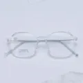 Monture de lunettes optique en titane transparente au design minimaliste. - Blanc Clair
