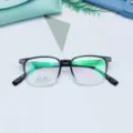 Stylish TR90 optical glasses frame for men and women clear vintage prescription eyewear. - Gradient Black