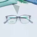 Detailed view of the TR90 clear grey optical glasses frame, highlighting specifications. - Gradient Grey