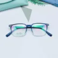 Montatura per occhiali da vista TR90 elegante con sfumatura blu per uomo e donna. - Blu Sfumato