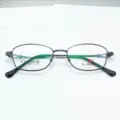 Classic business small-frame glasses with titanium material and comfortable fit for daily wear. - Bright Black