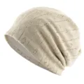 Bonnet slouch en tricot léger et respirant pour hommes et femmes printemps été décontracté - Beige