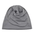 Bonnet slouchy respirant en soie de glace vue rapprochée, bonnet d'été gris léger pour hommes. - Taille unique / E388 - gris