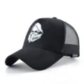 Casquette de camionneur rétro rue américaine crâne personnalisé respirant sport baseball chapeau - Taille unique / A106-BK+BK