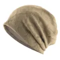 Bonnet slouchy en maille filet respirante détail, chapeau léger à motif losanges pour femmes. - Taille unique / Kaki