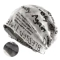 Bonnet slouchy doublé en polaire pour homme et femme, style graffiti tendance, chaud et confortable. - Taille unique / Doublé de polaire-382-Blanc