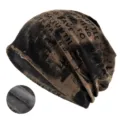 Bonnet slouchy effet usé style wasteland doublé polaire automne hiver pour femme chic - Taille unique / Marron