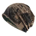 Femme vintage imprime slouchy beanie chapeau decontracte hip hop couvre chef style chic - Brun