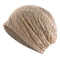 Bonnet slouchy léger et respirant à motif pour femmes, couvre-chef d'été élégant et fin. - Motif Zébré(387) / Rose Riz