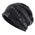 Bonnet slouchy style wasteland américain pour hommes et femmes, bonnet mince cool. - Taille unique / Noir