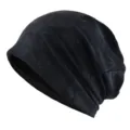 Bonnet beanie léger et respirant à séchage rapide pour le sport. Vue détaillée. - Taille unique / Noir