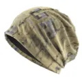 Bonnet slouchy usé vintage pour homme et femme, casquette en tricot style urbain décontracté. - Taille unique / Kaki