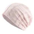 Japanese mesh slouchy beanie for women, spring and summer thin breathable casual cap, retro style. - One Size / Pink