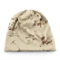 Léger bonnet camouflage pour hommes et femmes, bonnet de sommeil respirant pour le printemps. - Beige
