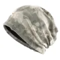 Bonnet slouchy style wasteland rétro usé pour hommes et femmes, bonnet tricot fin urbain. - Taille unique / A154-Beige