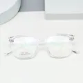 Transparent TR90 Anti-Blue Light Glasses Clear Frame Optical Eyewear For Daily Use - Clear White