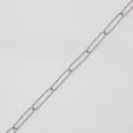 Stainless steel paperclip chain detail, 5.1mm width, 1.0mm wire for DIY jewelry making. - Style 1# Chain / 1m