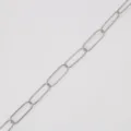 Stainless steel paperclip chain link 7mm width detail view for DIY jewelry making accessories. - Style 2# Chain / 1m