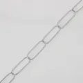Stainless steel paperclip chain 8.9mm wide, durable DIY jewelry making accessory detail. - Style 3# Chain / 1m