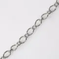 Edelstahl ovale verdrehte O-Kette Detailansicht, strukturiertes Gliederdurchmesser DIY Schmuck. - 5# Kettenbreite 7.3mm Pro Meter