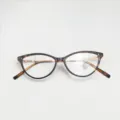 Fashion cat eye glasses frame anti blue light lightweight optical eyewear for daily wear. - Leopard Print