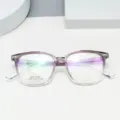 Lunettes anti-lumière bleue TR90, monture dégradée transparente style quotidien. - Violet Dégradé