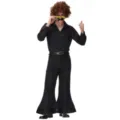 Costume disco rétro des années 80 pour homme, chemise à paillettes et pantalon patte d'eph. - M / Haut et Bas / 45B Style Hommes