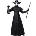 Medieval Steampunk Plague Doctor Costume Adult Halloween Cosplay Outfit with Mask and Hat - M / Set