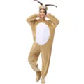 Cute plush animal reindeer onesie costume for Halloween, cosplay, and party performance. - S / Jumpsuits / Printed