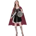 Costume guerrière spartiate romaine médiévale femme déesse grecque cosplay tenue Halloween - M / Ensemble