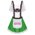 Abito dirndl bavarese tradizionale da donna costume cosplay birra festa d'ottobre - Taglia unica / Vestiti / Verde Bianco Marrone