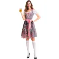 Detailansicht des traditionellen bayerischen Dirndl-Kleids, ideal für Oktoberfest und Kostümfeste. - S / Kleider / Rosa