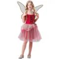 Kids fairy princess dress with wings, mesh tulle costume for cosplay and stage performance. - 120cm / Dresses / Printed
