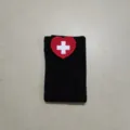 Chaussettes de costume d'infirmière noires avec cœur rouge et croix blanche cosplay. - Taille unique / Style Infirmière (Bas Noirs + Cœur)