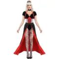 Halloween Queen of Hearts Costume Medieval Princess Cosplay Dress Party Outfit for Women - M / Top And Bottom