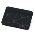 Minimalistisches geometrisches Kartenetui schwarze PU Leder Geldbörse Detailansicht Accessoire - Schwarz