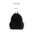 Klassischer schwarzer Kordelzug Rucksack für Damen, stilvoller Pendler Schulranzen. - Schwarz